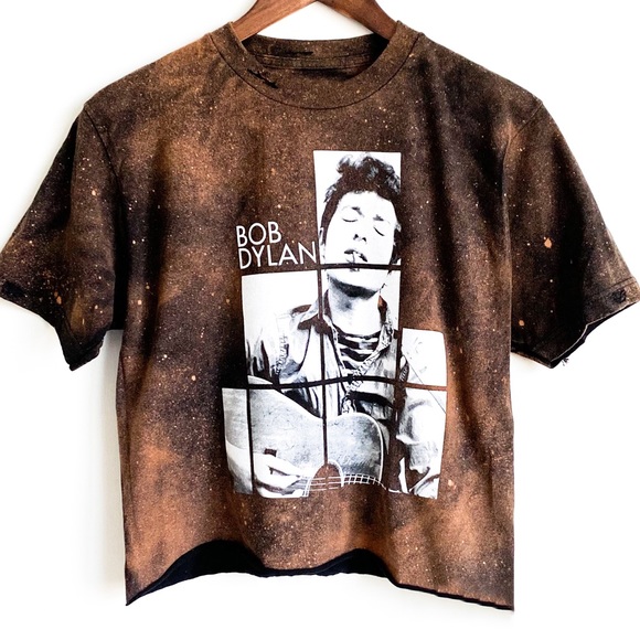 Bob Dylan Tops - Bleached Out Bob Dylan Crop
